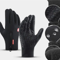 Winter Gloves Touch Screen Riding Motorcycle Sliding Waterproof Sports Gloves With Fleece